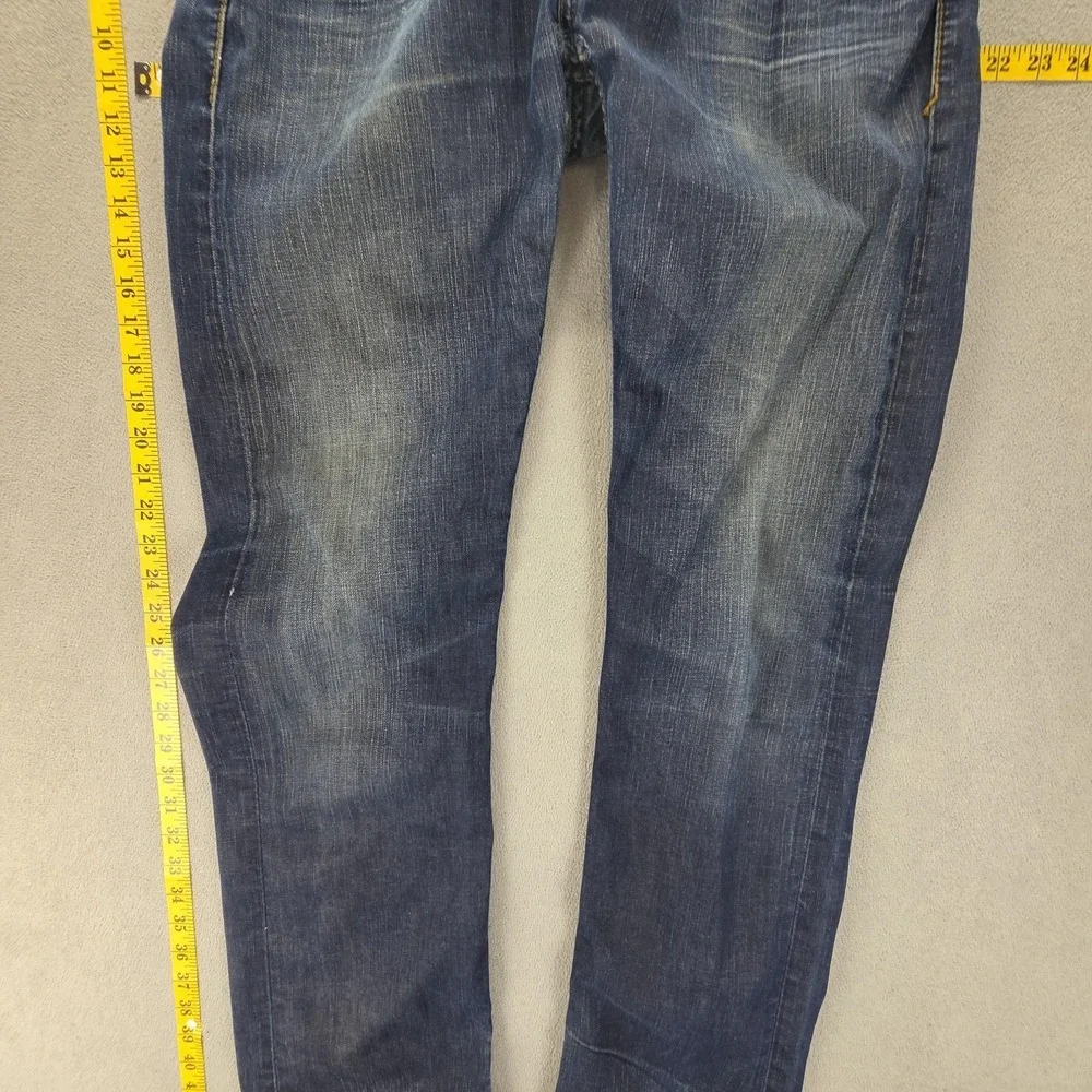 Vintage Levis 504 Jeans Mens 33x34 Blue Straight Engineered Zip Pocket Dark Wash